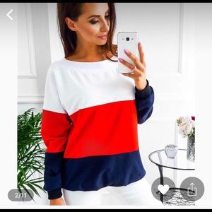 Long sleeve O-neck backless casual T-shirt